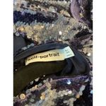 SELF PORTRAIT back cutout sequin long sleeve Open Back blue midi dress size 0 Photo 8