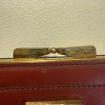 Etienne Aigner Vintage 60s 70s Leather Envelope Bag Clutch Leather Brass Photo 4