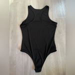 AQUA  Bloomingdale’s Black Racerback High Neck Tank Bodysuit size Small Photo 3