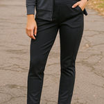 Lole  Black Athletic Ankle Pants Size Small Stretch High Rise Slim Fit Trousers Photo 0