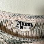 Mumu Mellow  knit coverup top floral green yellow and white design long sleeved Photo 2