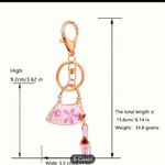 MINI FLOWER HANDBAG KEYCHAIN / CHARM Red Photo 5