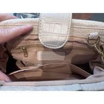 Jules Kae Anthroplogie Sophia Clutch Bag Vegan Faux Leather Ivory Croc Chain Photo 8