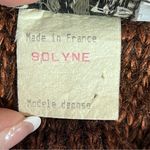 Vtg made in France Cozy Brown Diamond Cable Knit Sweater pullover no size tag Size M Photo 2