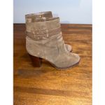 Tory Burch  Leigh Suede Lug Sole With Logo Booties River Rock Photo 1