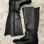 A New Day Black Faux Leather Tall Riding Boots Target Size 10 Buckle detail Photo 0