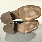 Tory Burch Patent Leather Block Heel Loafers Black Yellow Size 8.5 Photo 7