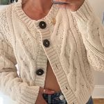 Free People Cream Bonfire Cardigan Photo 2