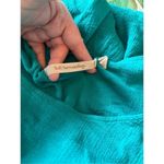 Soft Surroundings Women's Blouse Top Size Large Teal Blue Green Asymmetrical Photo 1