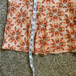 Slate + Willow  Printed Ruffle Hem Cream Orange Midi Dress Formal Wedding Guest Photo 9