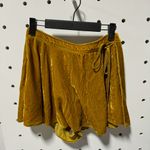 Free People Gold Mustard Velvet Skort Size 2 Photo 1