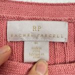 Rachel Parcell  Pink Ribbed Knit Pullover Sweater Womens M Bell Sleeve Scalloped Photo 6