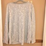 Chico's Chico’s Textured Animal-Print Bateau-Neck Sweater Grey metallic size XL Photo 1