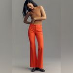 Maeve Anthropologie Orange Wide leg Pants Sz 28 Flare Slim Bootcut Bohemian Photo 11