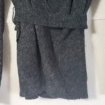 EXPRESS Cozy Soft Belted Wrap Sweater Dark Grey Size XS Photo 5