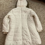 Susan Graver - Women's White Quilted Coat with Faux Fur Hood size 1x Photo 2