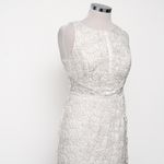 Adrianna Papell - Gold-Edged Lace Mermaid Gown Photo 9