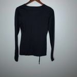 Athleta  cinch front tie wool blend t-shirt v-neck Photo 5