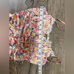 For Love & Lemons  Gardenia Mini Dress
XS Floral Lace Ruched Pintuck Underwire Photo 5