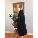 Cato  Pea Coat Womens M Black Blended Wool 4 Button Front Long Sleeve Studded Photo 4