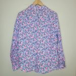 Lilly Pulitzer ‎ Sea View Linon Button Down Top Shirt Fun Sun Repeat Ditzy Sz L Photo 3