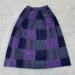 Susan Bristol VTG Components by  Purple Patchwork Boho Maxi Skirt Womans Size 8 Photo 0