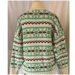 American Eagle Oversized Fair Isle Sweater • XS (Fits M/L) • Green/Cream Nordic Photo 1