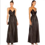 ALC Frank NWOT A.L.C. Ariya Vegan Leather Maxi Dress Gown Size XL Brown Photo 1