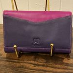 A Very HTF Rare Vintage Style Leather Multicolor Mywalit Snap ID Wallet Pink Photo 1