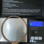 Ruby Vintage Unsigned Gold-tone Twisted Bangle & Clear Stones Bangle Bracelet Photo 12