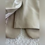 BCBGMAXAZRIA NWT  Latte Tan Faux Vegan Leather Oversized Fit Minimalist Blazer L Photo 10