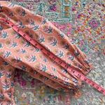 Marea Colette Coral Multi Floral Short Puff Sleeves Cottagecore Midi Dress Large Pink Photo 7