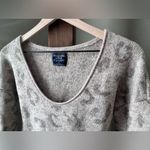 Abercrombie & Fitch Scoop Neck Sweater Light Taupe Grey Soft Leopard Print Sz S Photo 4