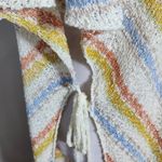 Love Riche  Colorful Boho Knit Vest with Side Ties Size Small Knit Open Vest Photo 5