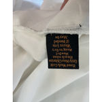 Soft Surroundings Label Noir White Button Down Shirt Blue Lace Detail Photo 8