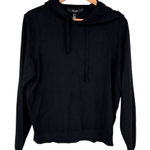 VERO MODA  Black Long Sleeve Hooded Knit Top size Small NWT Drawstring Sweater Photo 0