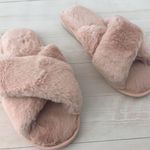 Pink Plush Slippers, Size 9/10 Photo 4