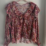 Anthropologie  Love The Label Charisma Ruffle Floral Tunic Top Blouse size XS Photo 5