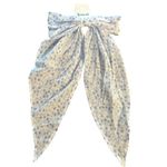 Nordstrom  Blue Floral Hair Bow New With Tags Photo 1