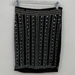 BANJUL Black Multi Rhinestone Mini Skirt Size Medium Elastic Size Medium Y2k Photo 0
