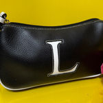 Black and White Leather Wristlet Photo 0