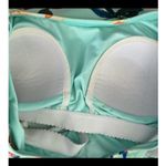 Zelos  Tropical Floral Racerback Workout Tank Green Orange Size Medium Photo 6