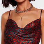 Nasty Gal Cheetah Print Satin Cowl Neck Cami Photo 0