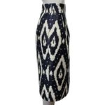 J.Crew  Collection Blue & White Ikat Silk Blend Pencil Skirt Size 4 Photo 5