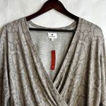 Sundry  Women's Snakeskin Print Wrap Sweater in Sand Size 2 / Medium Long Sleeve Photo 4