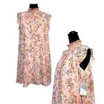 MELLODAY Nordstrom Pink Floral BABYDOLL Dress lined chiffon NWT xs pockets Photo 9