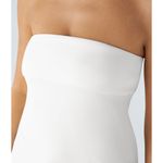 Halara Strapless Tube Top Shirt Side Slit Slim Fit Minimalist White Womens L New Photo 3