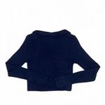 PacSun Black long sleeve zip up crop top with collar Photo 4