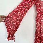 The Kooples Dress Womens Size Medium Feminine Rose Floral Ruffle Pleats Pretty Photo 2