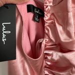 Lulus  Glow and Behold Blush Pink Satin‎ Midi Dress Large Photo 8